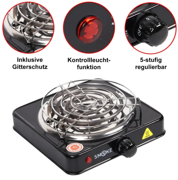 Smoke2u Hotplate E-Heater - 1000W - imagine 2